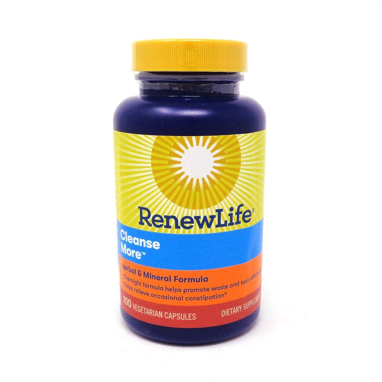 Renew Life Cleanse More Herbal Capsules 100 Count Natural Constipation Relief