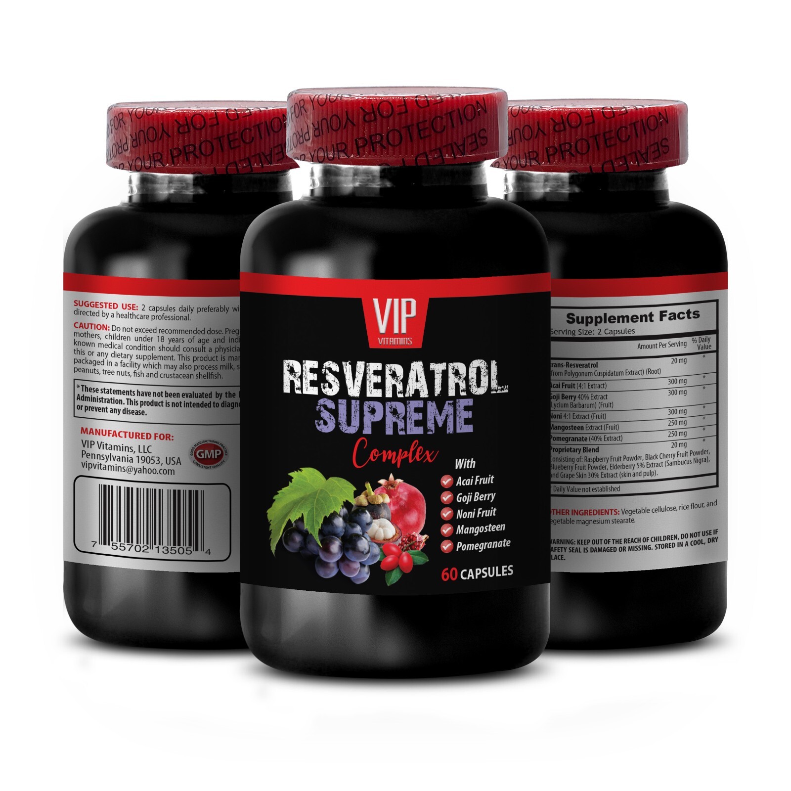 Goji Berry – RESVERATROL SUPREME – brain supplements for memory and focus – 3Bot