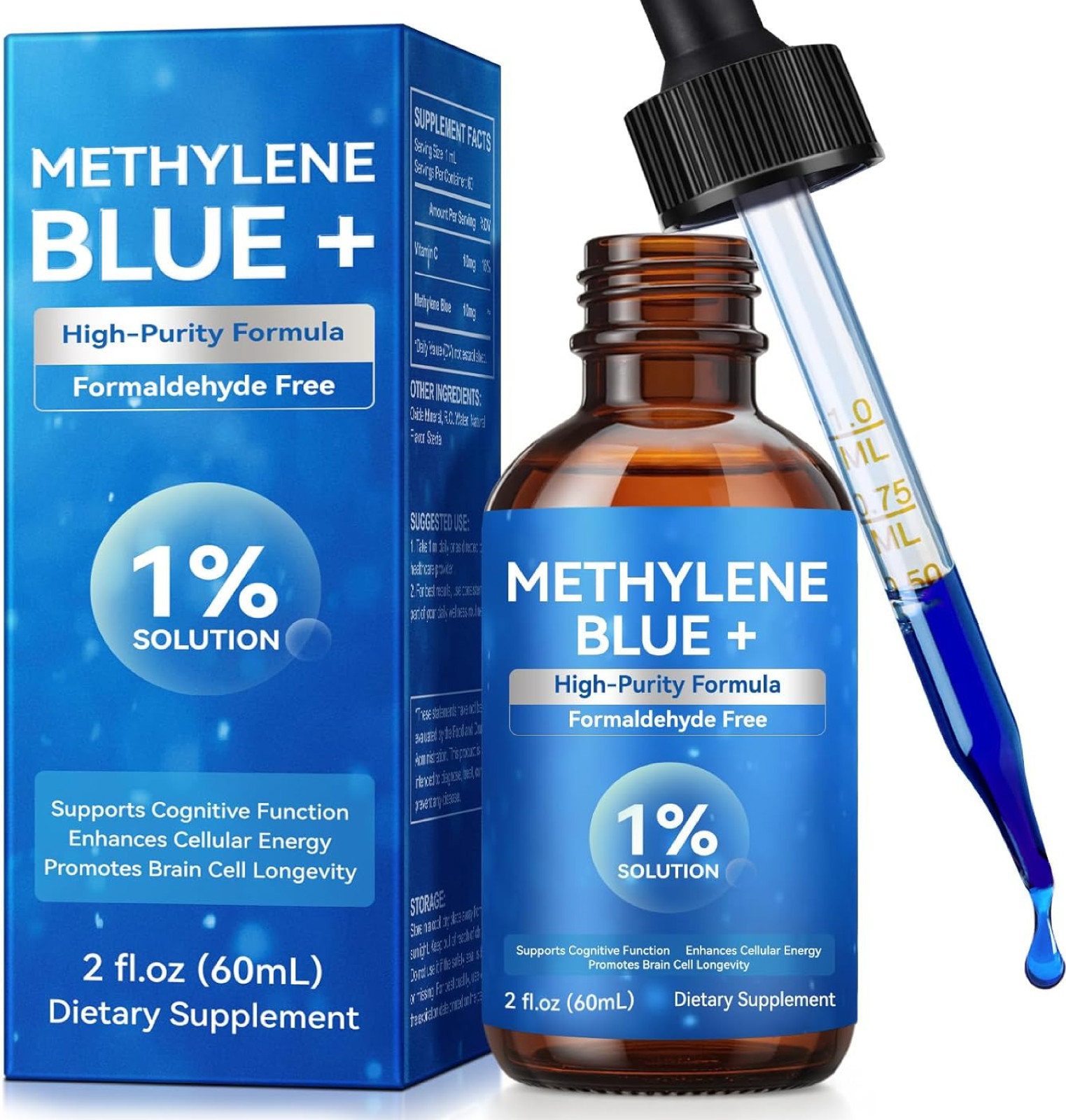 Blue Supplement – Pharmaceutical Grade, 2 FL OZ, 1% USP Grade, Liquid