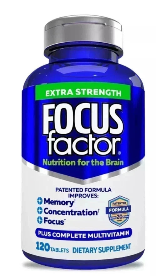 3 Pack Focus Factor Extra Strength Brain Supplement 120 Count Multivitamins…