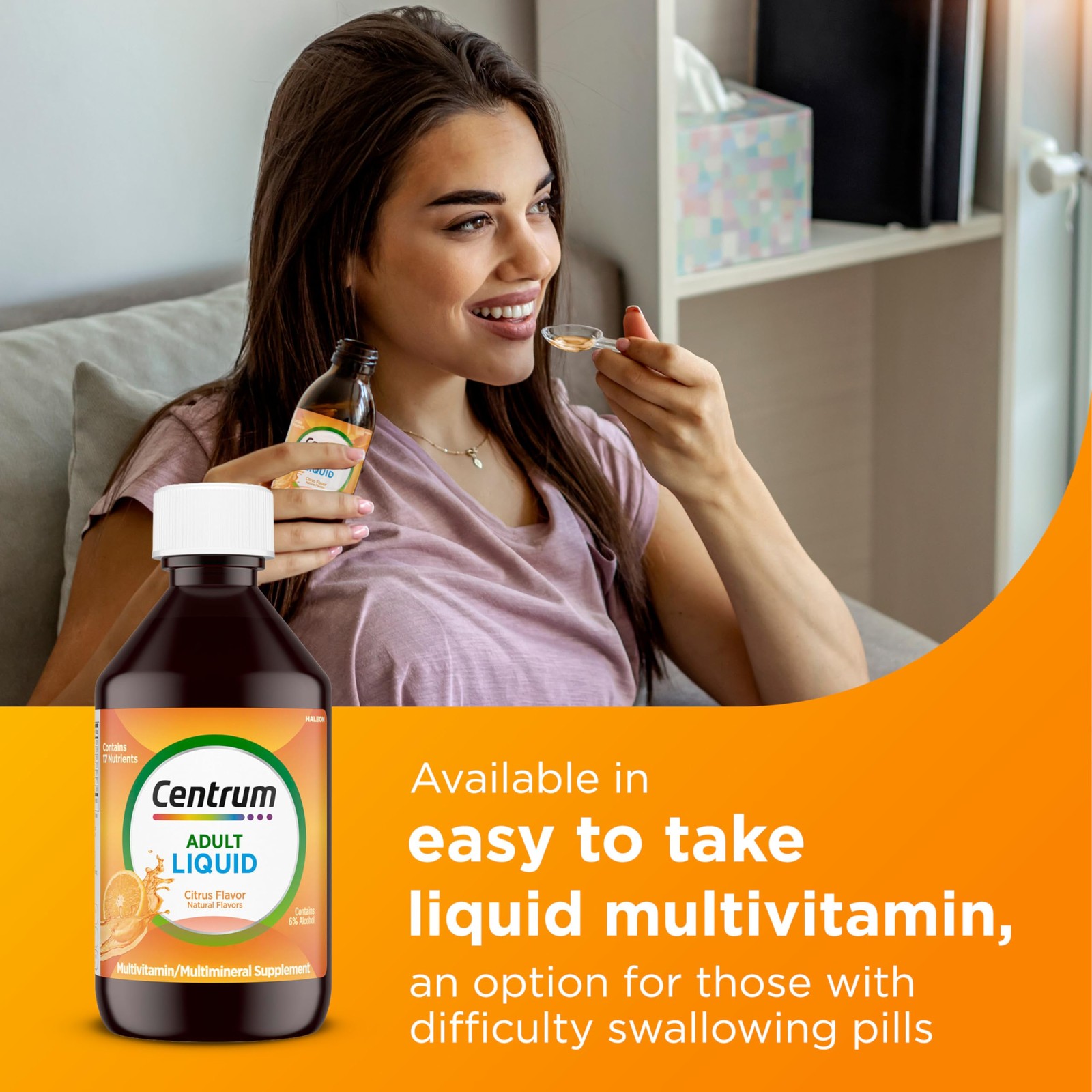 Centrum Liquid Multivitamin for Adults, 8 Fl Oz (Pack of 1)