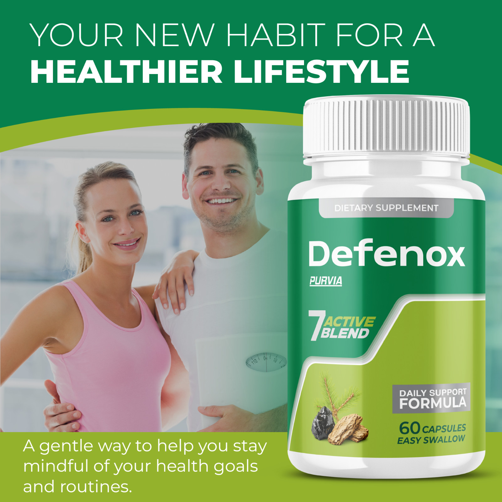 Defenox 7 Active Pure Blend Capsules Weight Loss Dietary Supplement Pills (60ct)