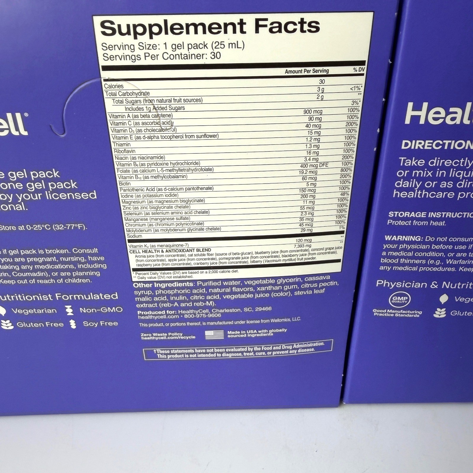 2 Pack HealthyCell Bioactive Multi Mixed Berry 30 Gel Packs Each BB 02/28