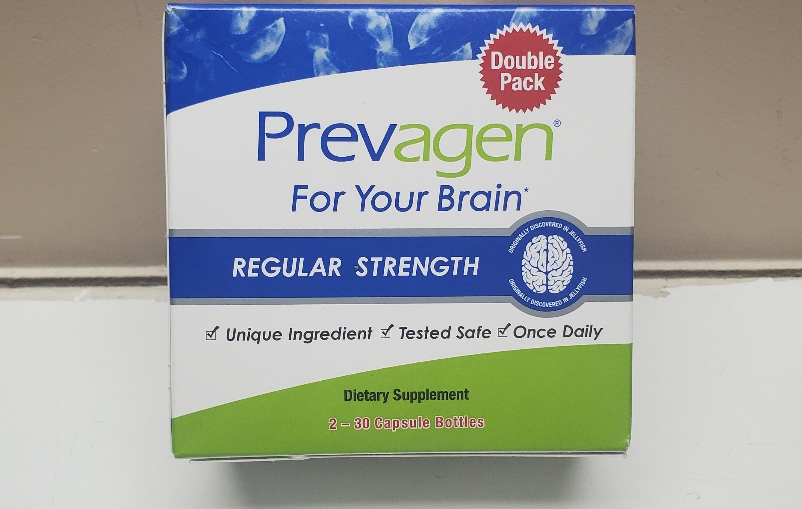 Prevagen Regular Strength 10mg Capsules – 60 Count (2 x 30)