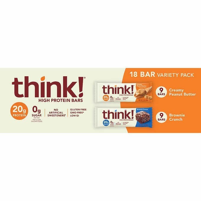 2-PACK think! High Protein Bar Variety 18 x 2.1 Oz bars each box