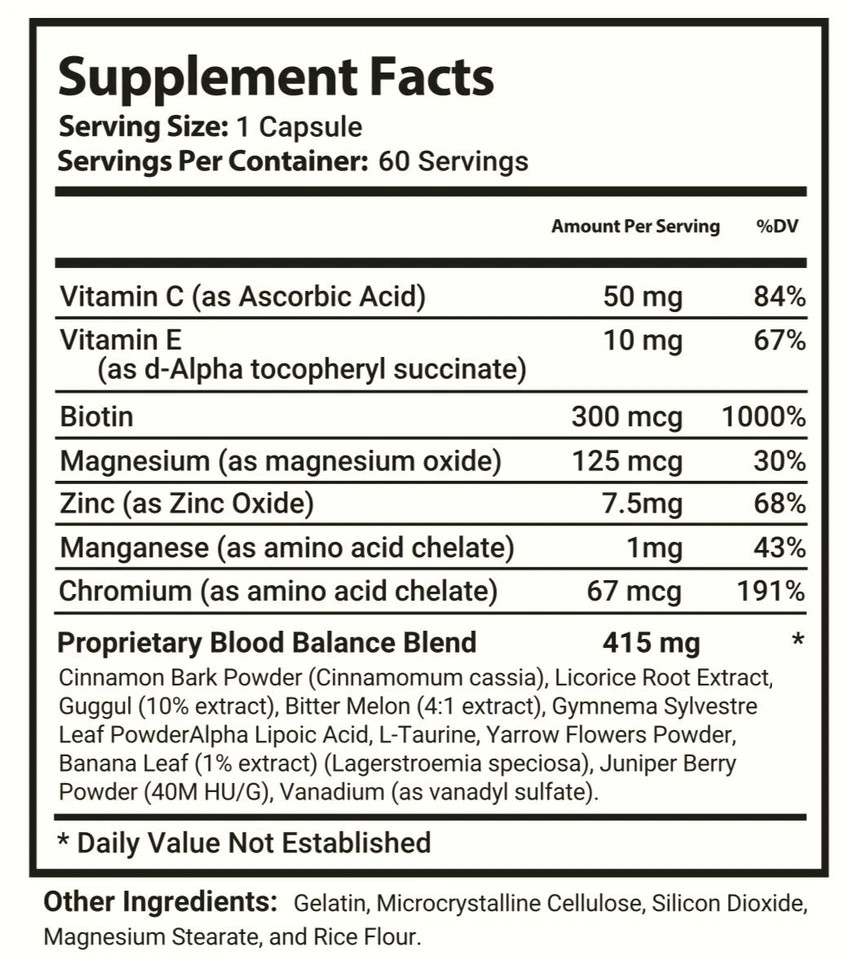 Max Blood Boost Formula Natural Blood Sugar Support 60 Caps Supplement Free Ship