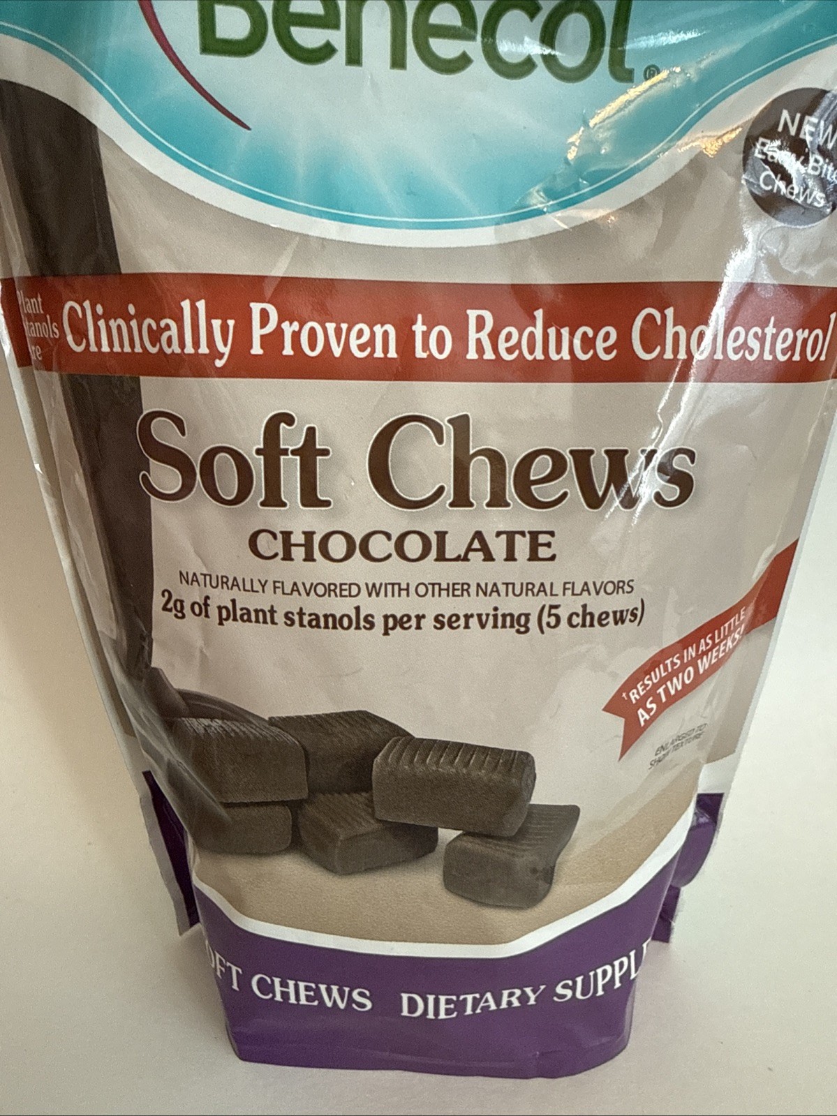 Benecol Soft Chews Plant Stanols for Cholesterol Management New Easy Bite