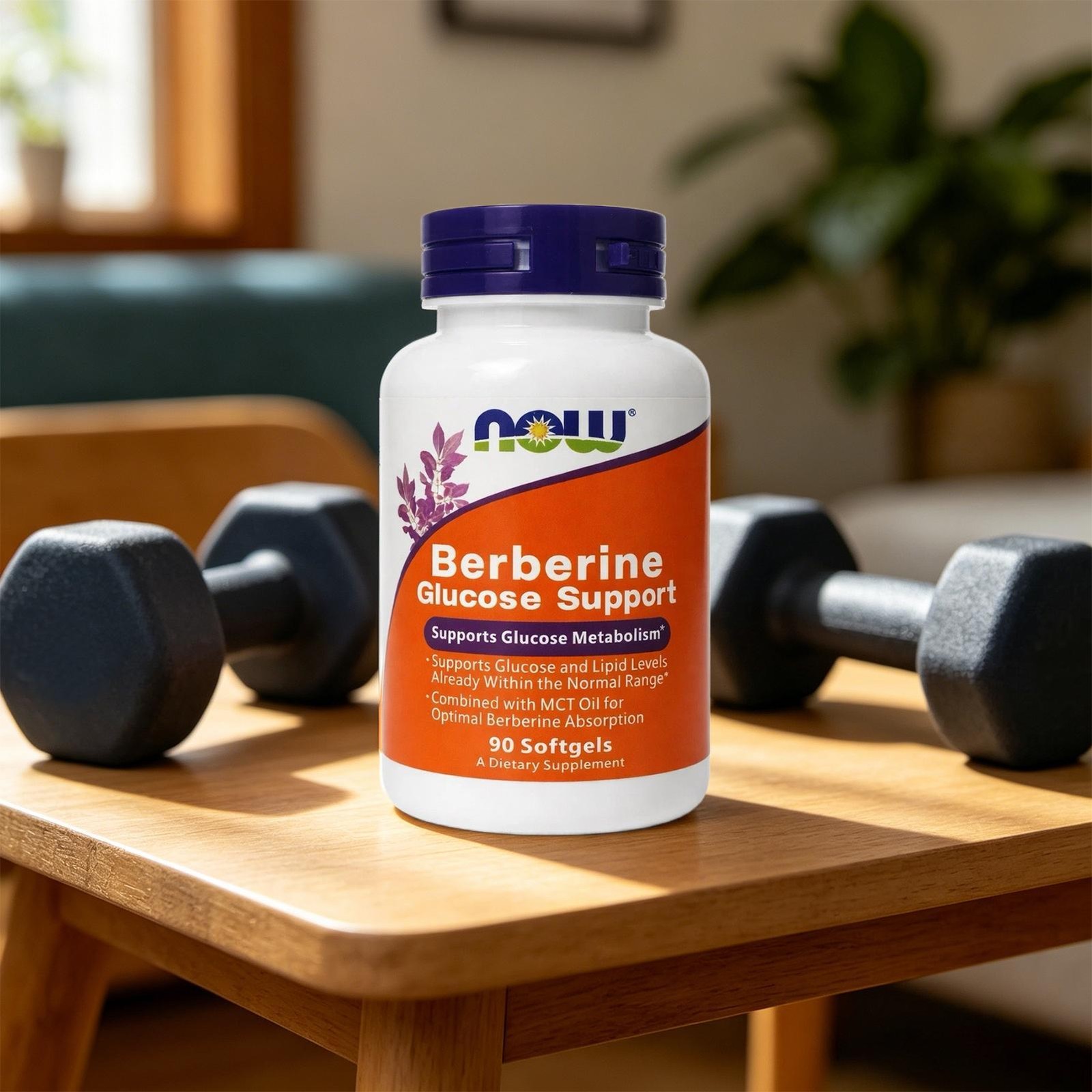 Berberine 400mg Glucose Metabolism Support 90gels Now Foods MCT/Capric Acid