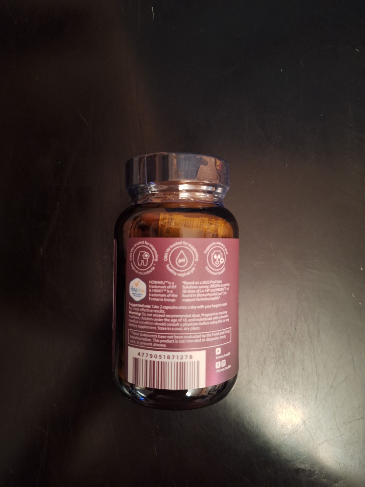 BIOMA Feminine Synbiotic Urinary Tract Wellness 60 Caps Exp 01/2028