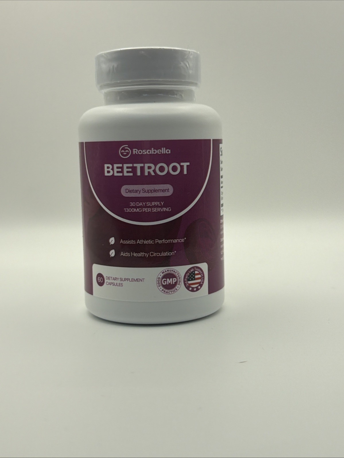 Rosabella Organic BeetRoot 60 Capsules Dietary Supplement Natural Energy New