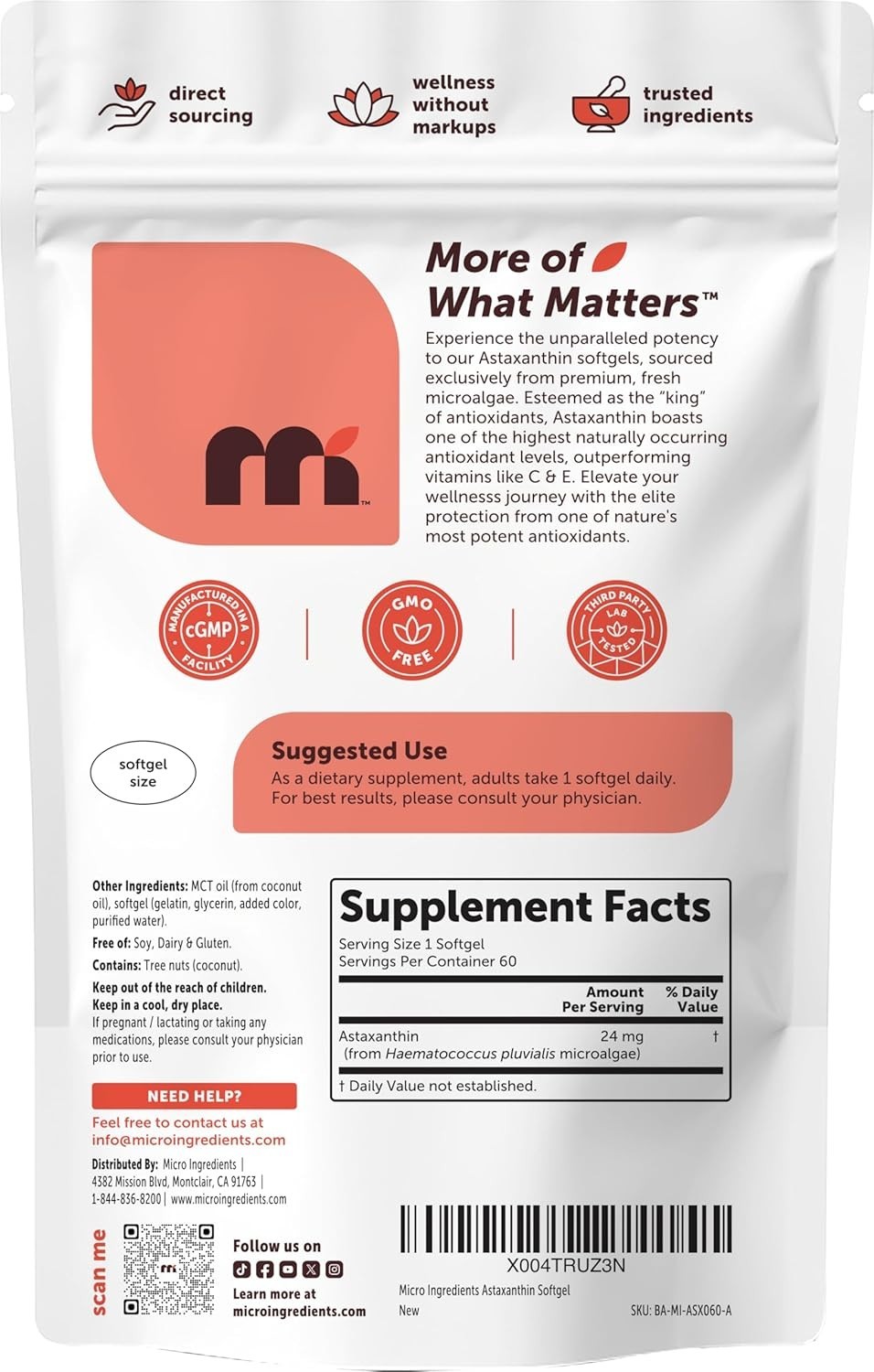 Potent Astaxanthin with MCT Oil – 2 Supply