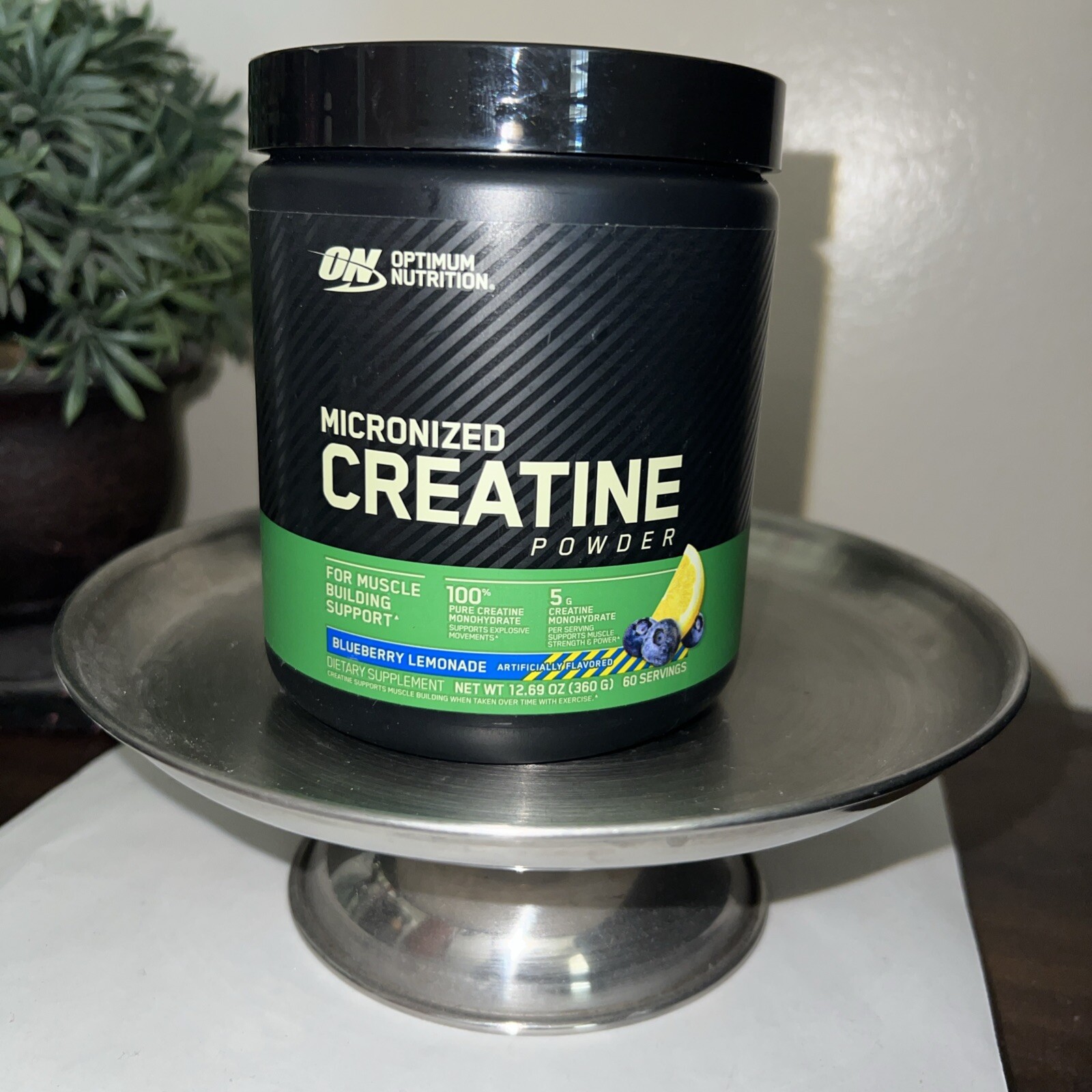 Optimum Nutrition Micronized Creatine Powder BlueBerry Lemonade – Size: 12.69 oz
