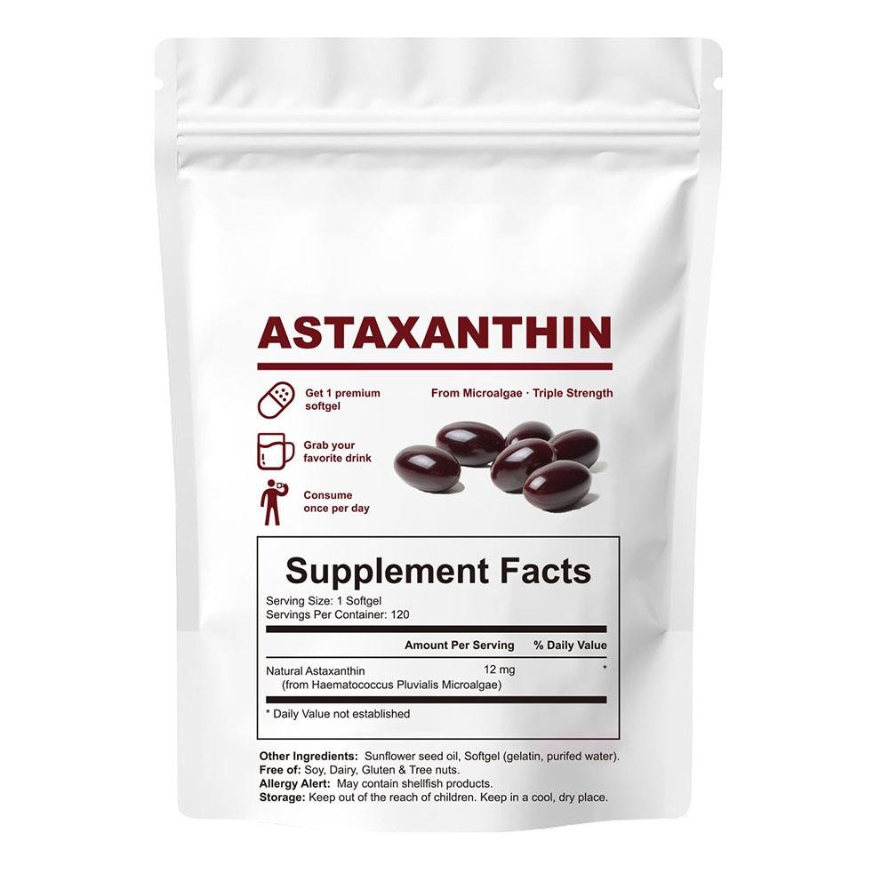 Softgels 120ct – Support Antioxidant for Skin, Eye Joint Health Astaxanthin 12mg