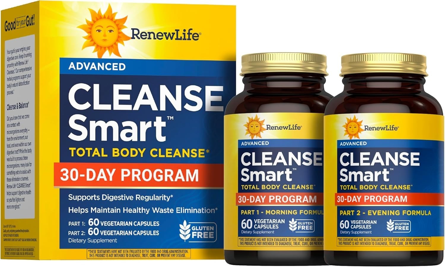 Renew Life Cleanse Smart Total Body Cleanse 30 Day Program 120 Capsules