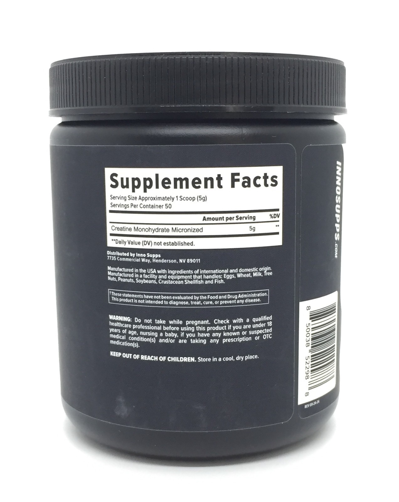 Inno Supps Creatine Monohydrate Supercharge Muscle Support Stamina InnoSupps
