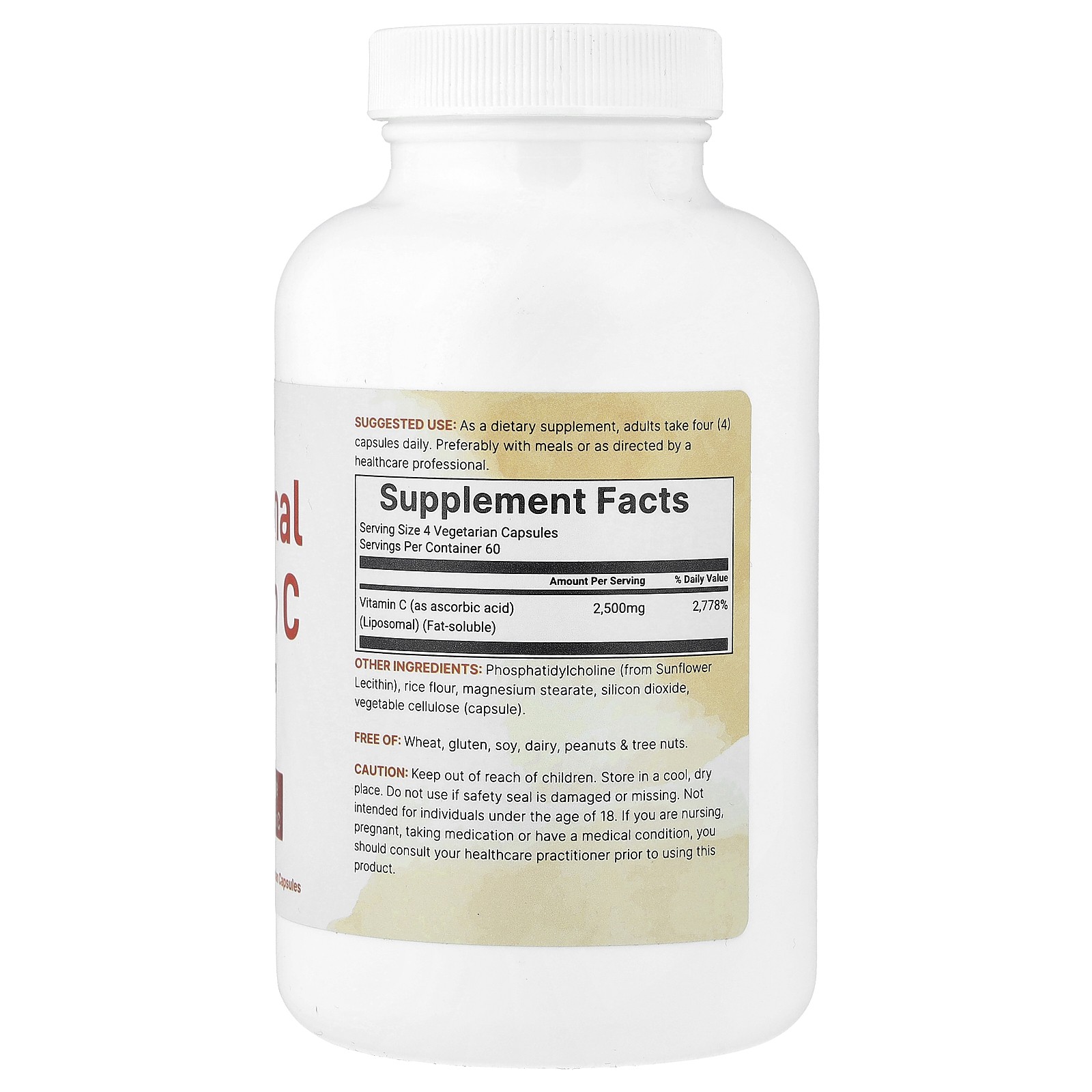 Liposomal Vitamin C, 240 Vegetarian Capsules (625 mg per Capsule)