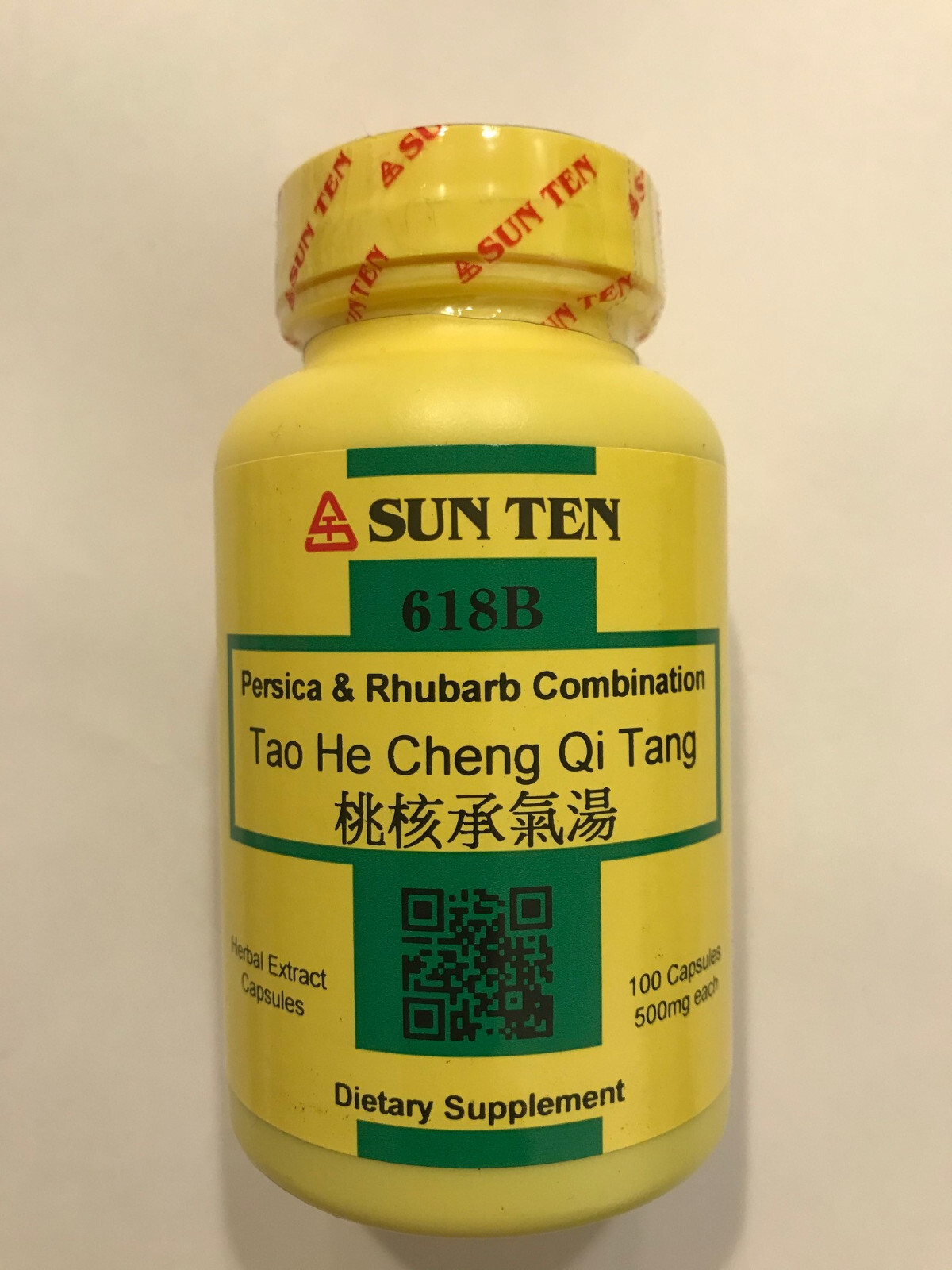 Sun Ten – Persica & Rhubarb Combination, Capsules / Tao He Cheng Qi Tang , 618B