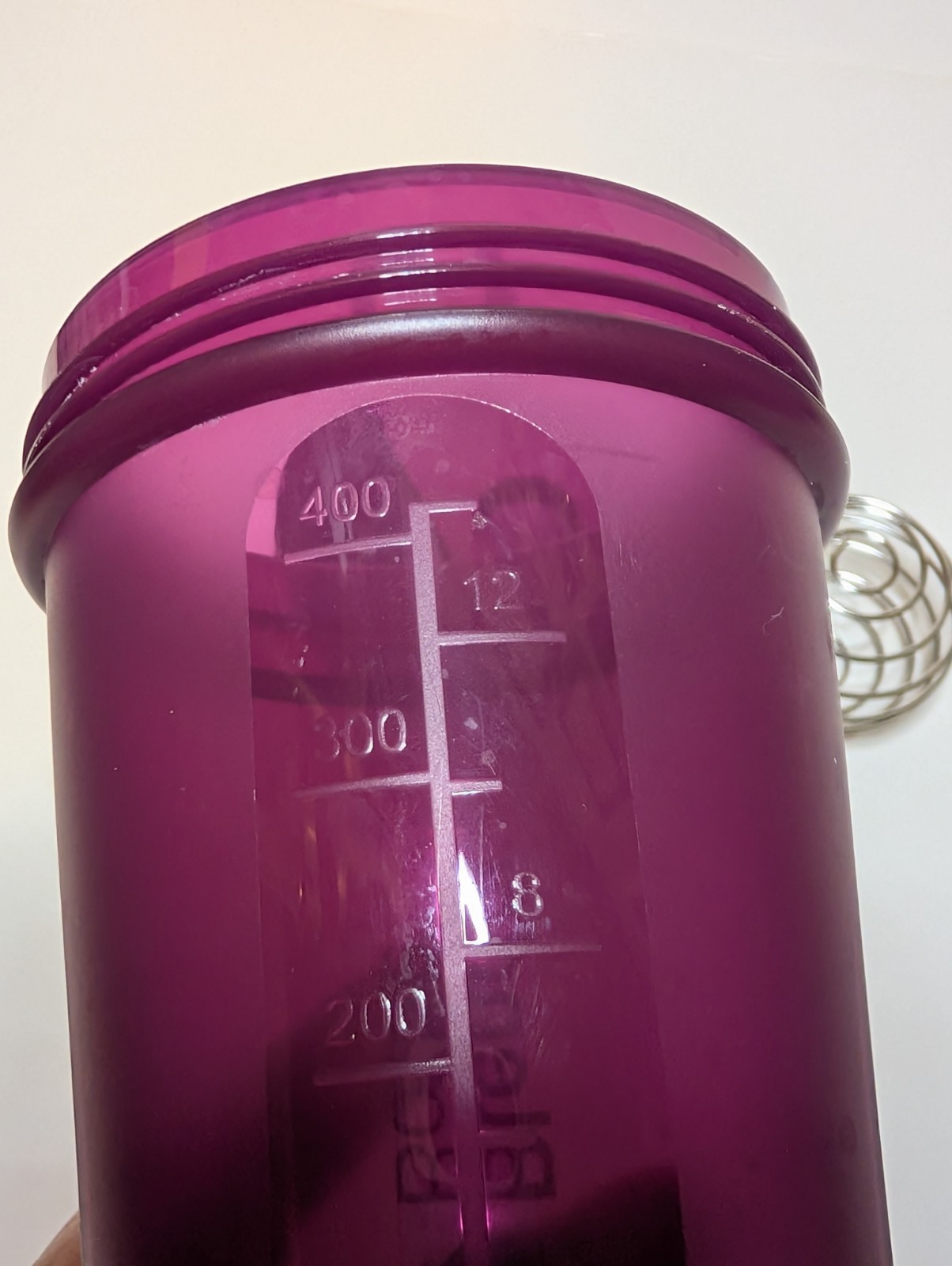 Blender Bottle Purple Shake Bottle 12fl oz BPA-Free Plastic Flip Lock Top
