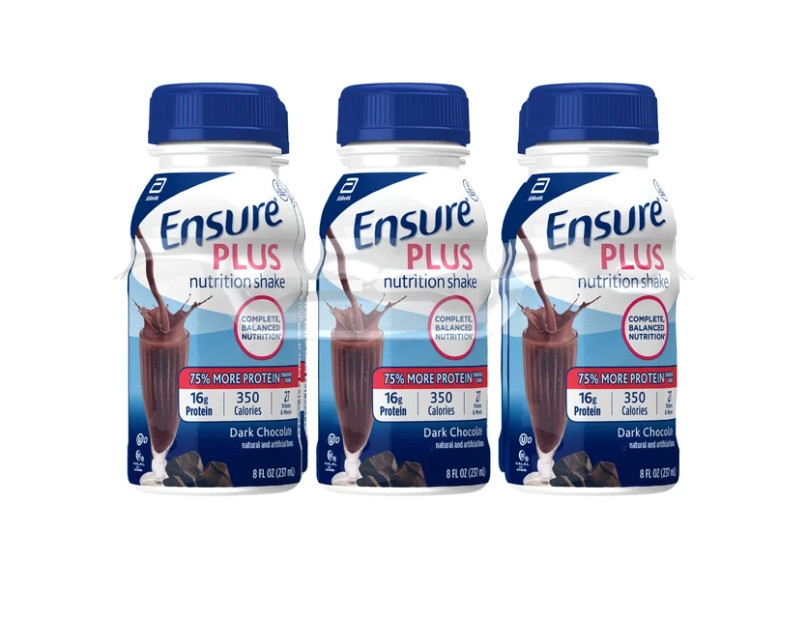 Ensure Plus Nutrition Shake Dark Chocolate 24 Pack 16g Protein 8oz