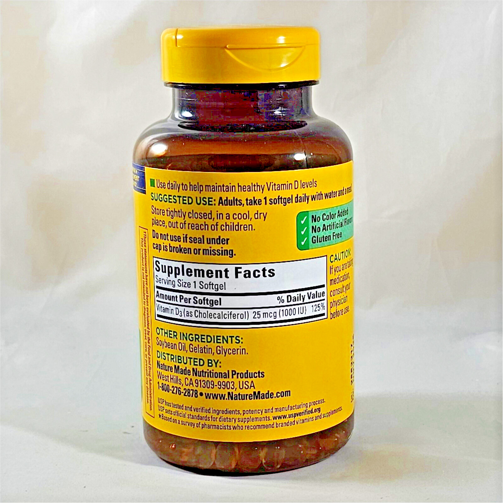 Nature Made Vitamin D3 25 mcg., 650 Softgels