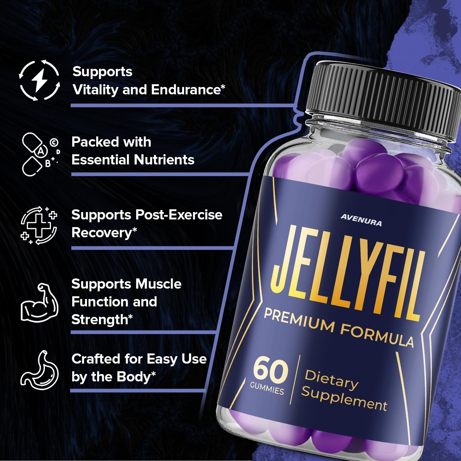 (2 Pack) Jellyfil Gummies for Men – Jellyfil Male Gummy Advanced Formula