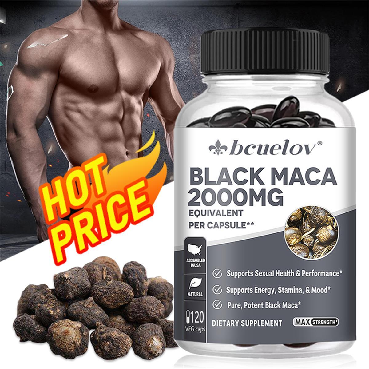 Black Maca 2000 Mg Capsules – Promotes Hormone Balance And Enhances Endurance