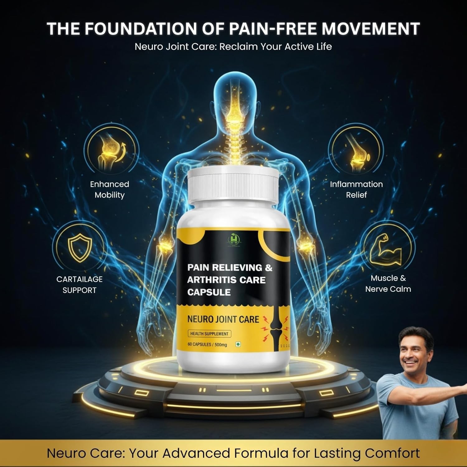 Healthy Nutri.tion Neuro Joint Care 60 Veg Capsules