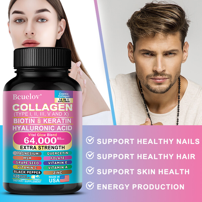 Collagen with Biotin & Hyaluronic Acid – Support Skin Elasticity & Nail Health
