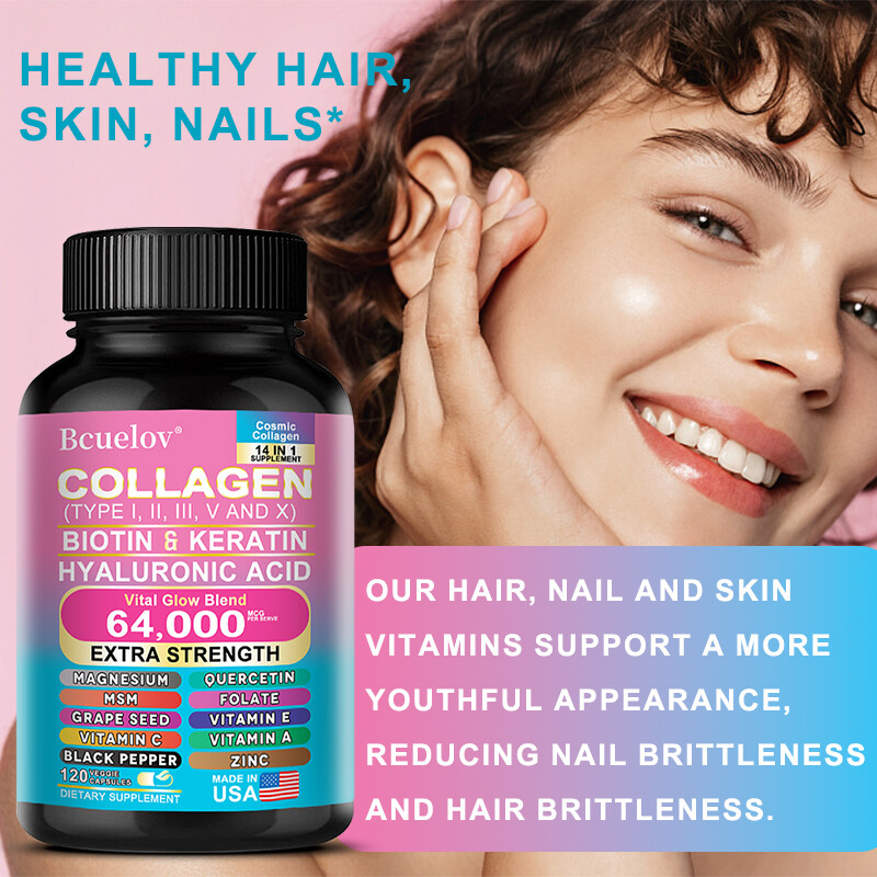 Collagen with Biotin & Hyaluronic Acid – Support Skin Elasticity & Nail Health