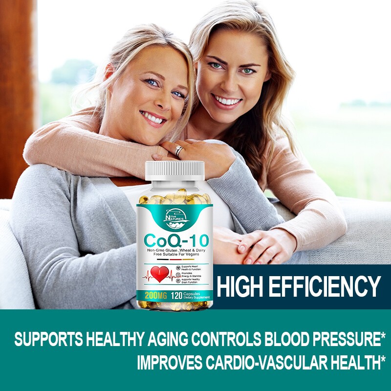 CoQ10 Coenzyme Q10 200mg 120 Capsules Heart Support NON GMO Vegetarian Capsules