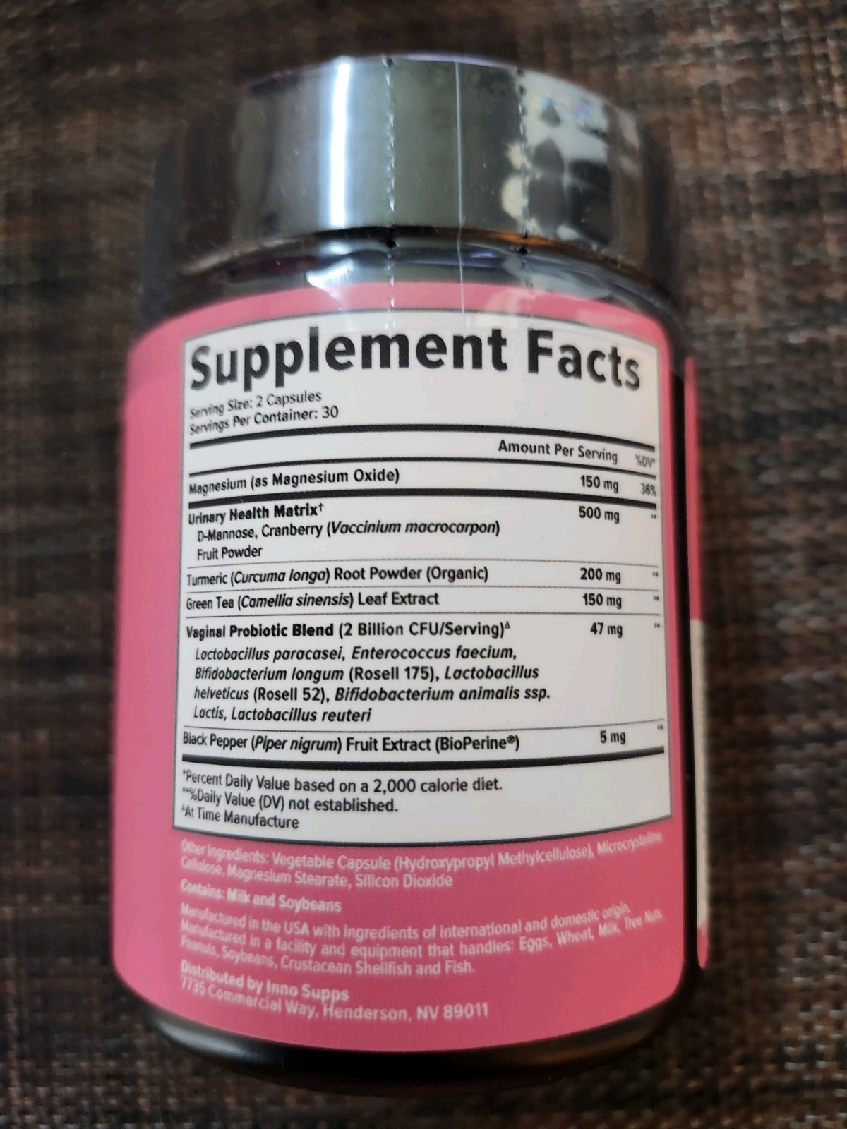 Innosupps UT Balance Probiotic 60 Capsules Exp 10/2028