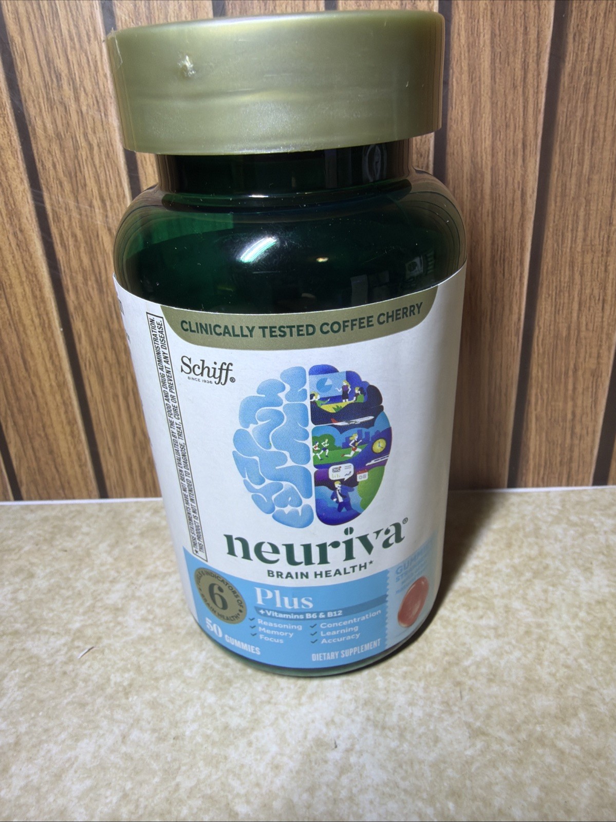 Neuriva Plus Brain Health Support Strawberry 50 Gummies Schiff Exp 2027