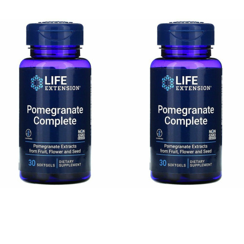 Life Extension Pomegranate Complete 2X30gels Punicic acid/Punicalagins