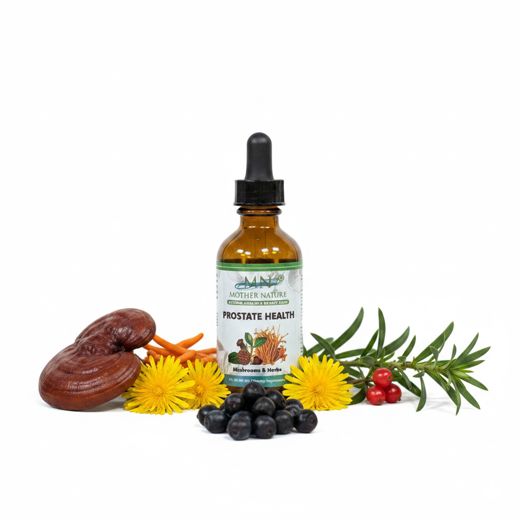 Organic Prostate Health Liquid Drops Tincture – Saw Palmetto Reishi Cordyceps