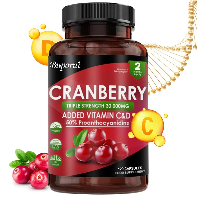 Cranberry 120pcs,Cleansing, Regulates Intestinal Flora, Improve Dull Skin Tone