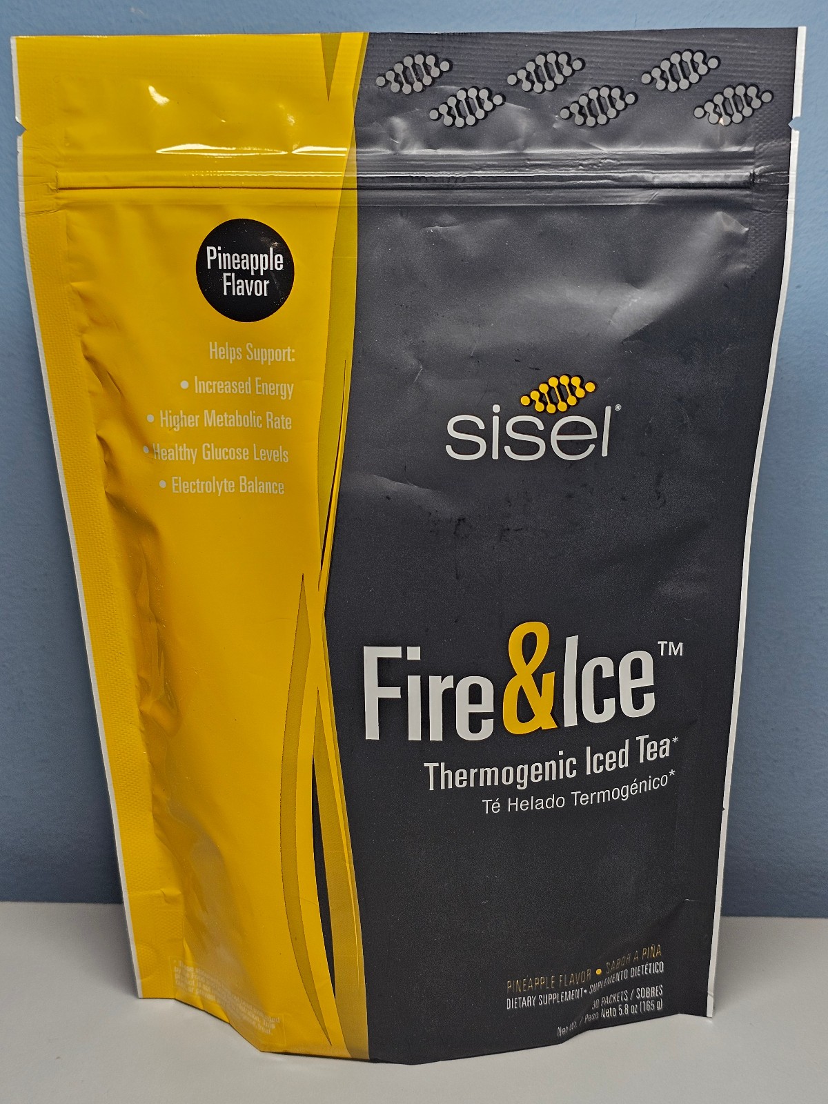 Sisel Fire & Ice Thermogenic Iced Tea – Pineapple – Exp 8/27 – 30 Packets – New!