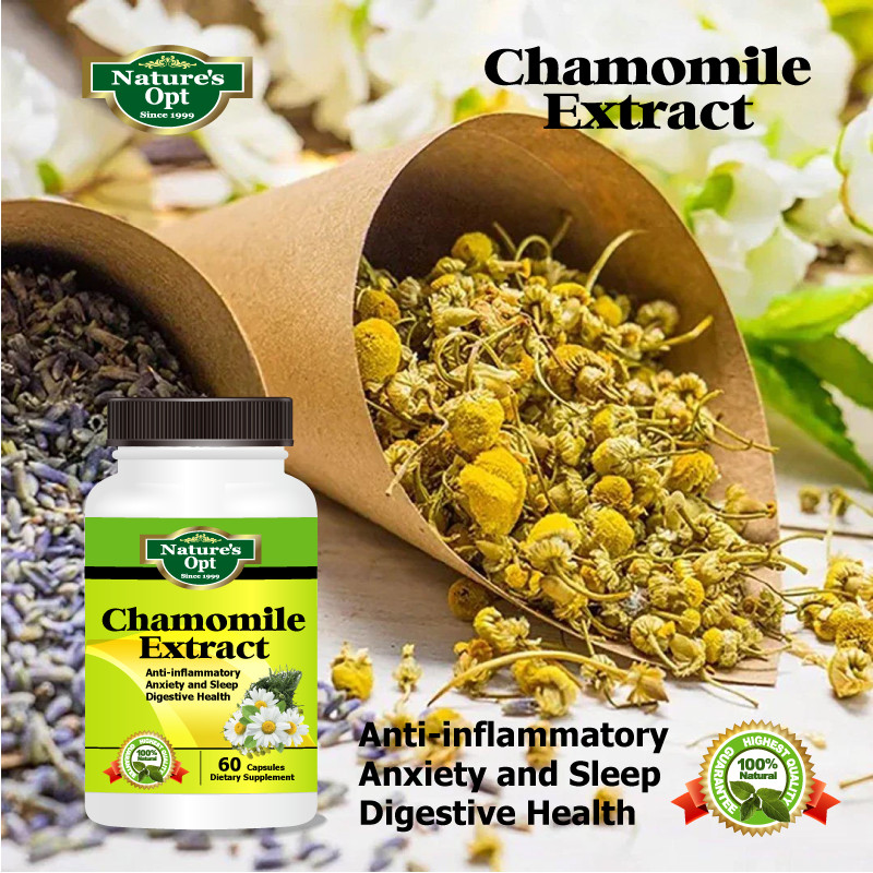Chamomile Extract, Reduce Gas, Stomach Cramps, Anxiety, Improve Sleep Quality