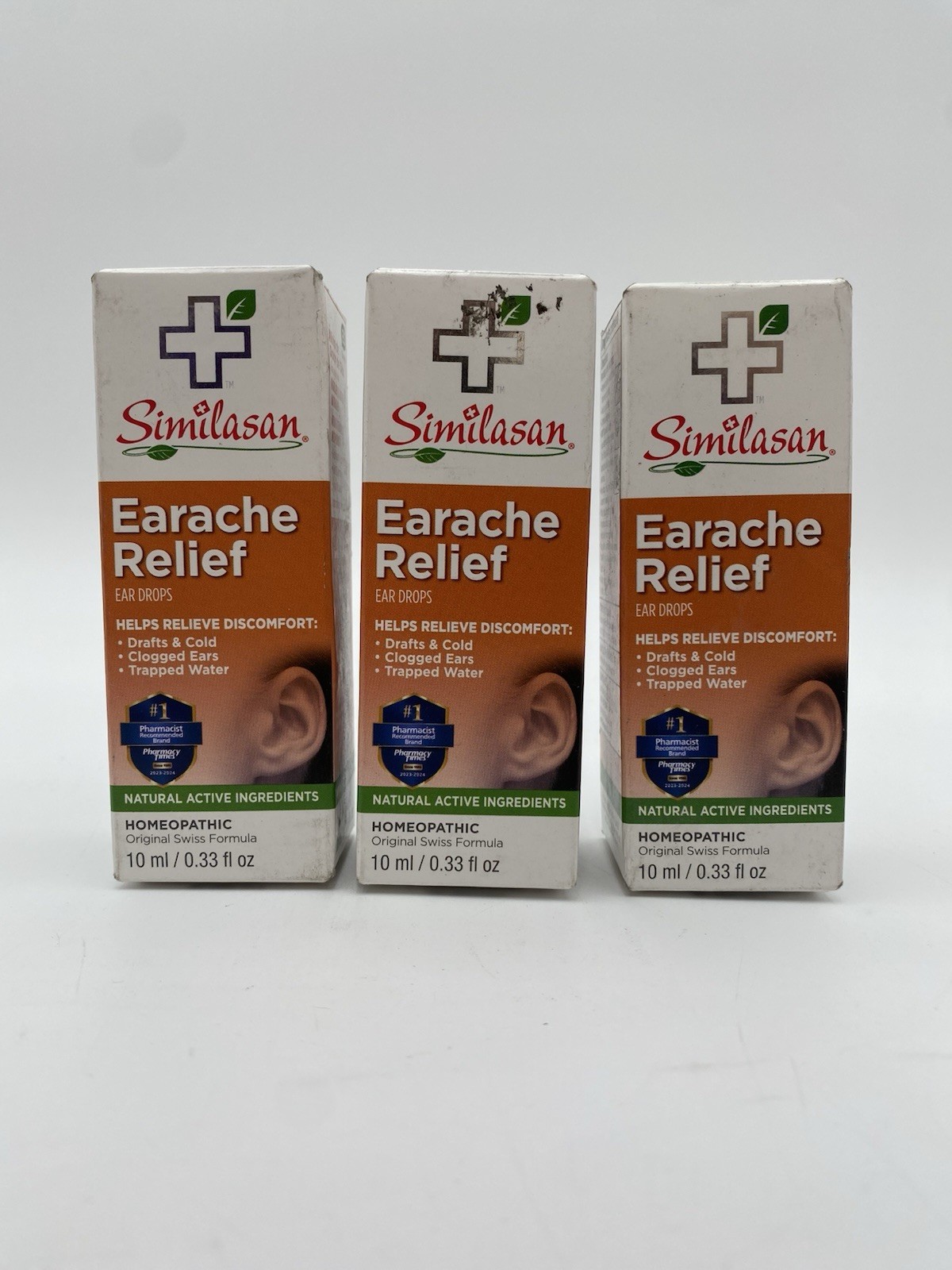Similasan Earache Relief Ear Drops 10ml(0.33oz) Natural Chamomile Lot Of 3