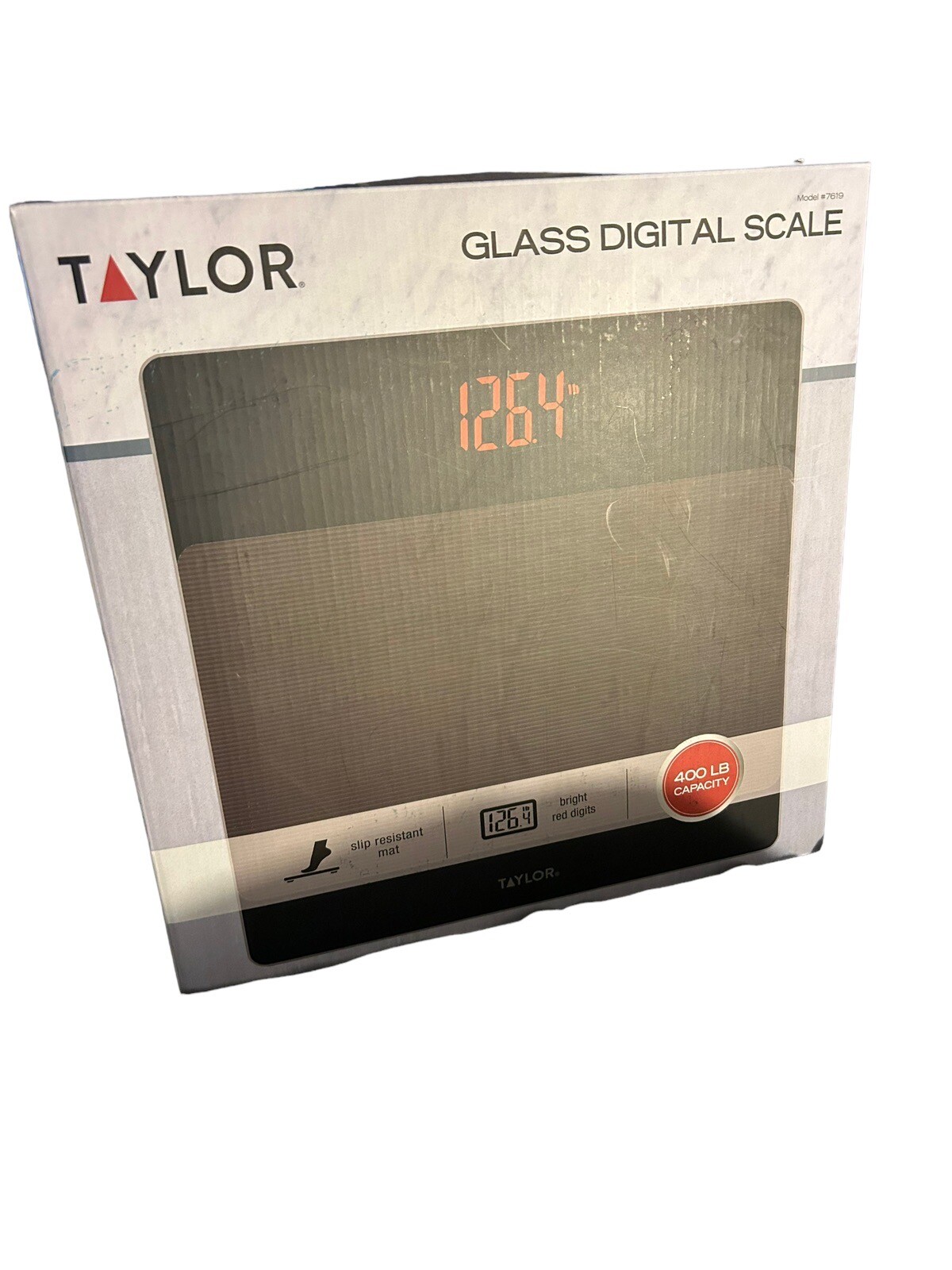 Taylor Smart Digital Body Scale Tempered Glass Platform 400 lb Missing Manual