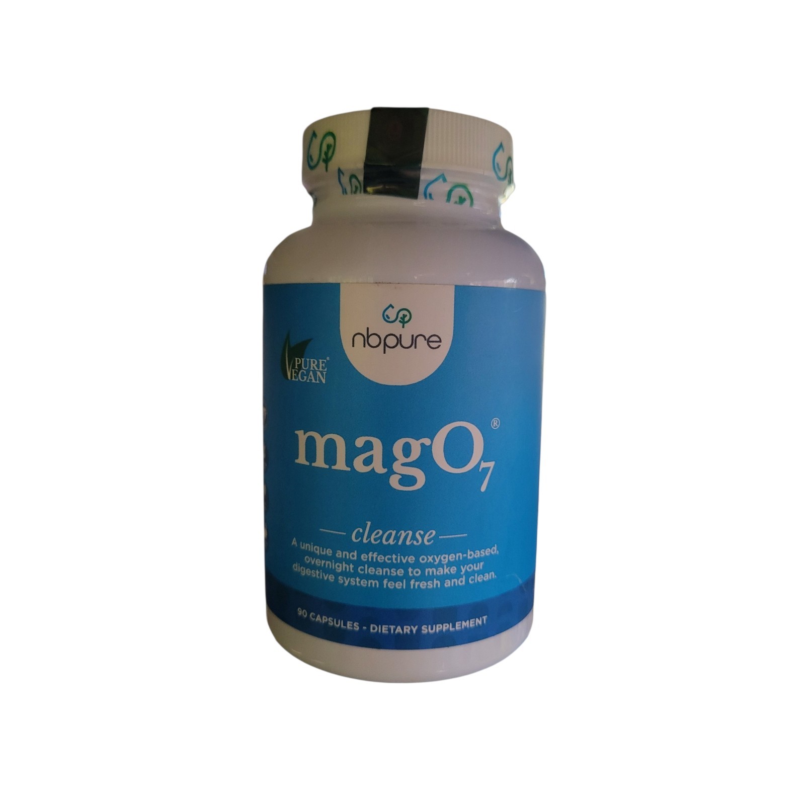 nbpure magO7 Oxygen-Based Overnight Digestive Cleanse, 90 Capsules EXP 8/20/2026