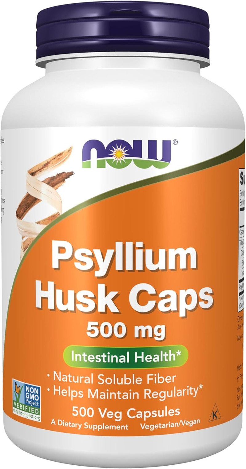 Supplements, Psyllium Husk Caps 500 Mg, Non-Gmo Project Verified, Natural Sol…