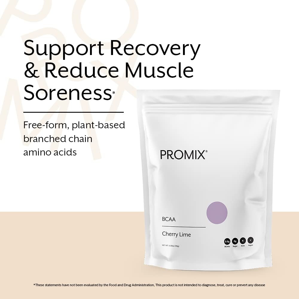 Promix BCAA Post-Workout Energy Powder, Cherry Lime – Plant-Based Branched Chain