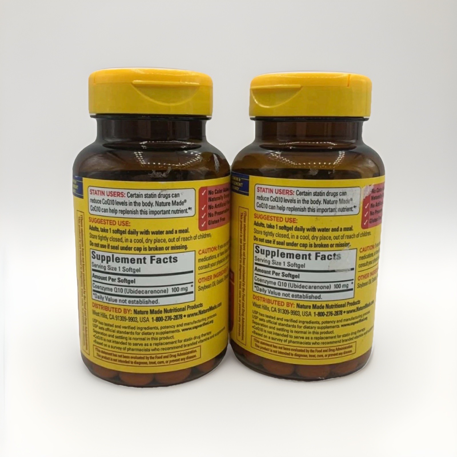 2PK Nature Made CoQ10 100mg ~ 120 Softgels Each ~ Total 240 Softgels EXP 01/28