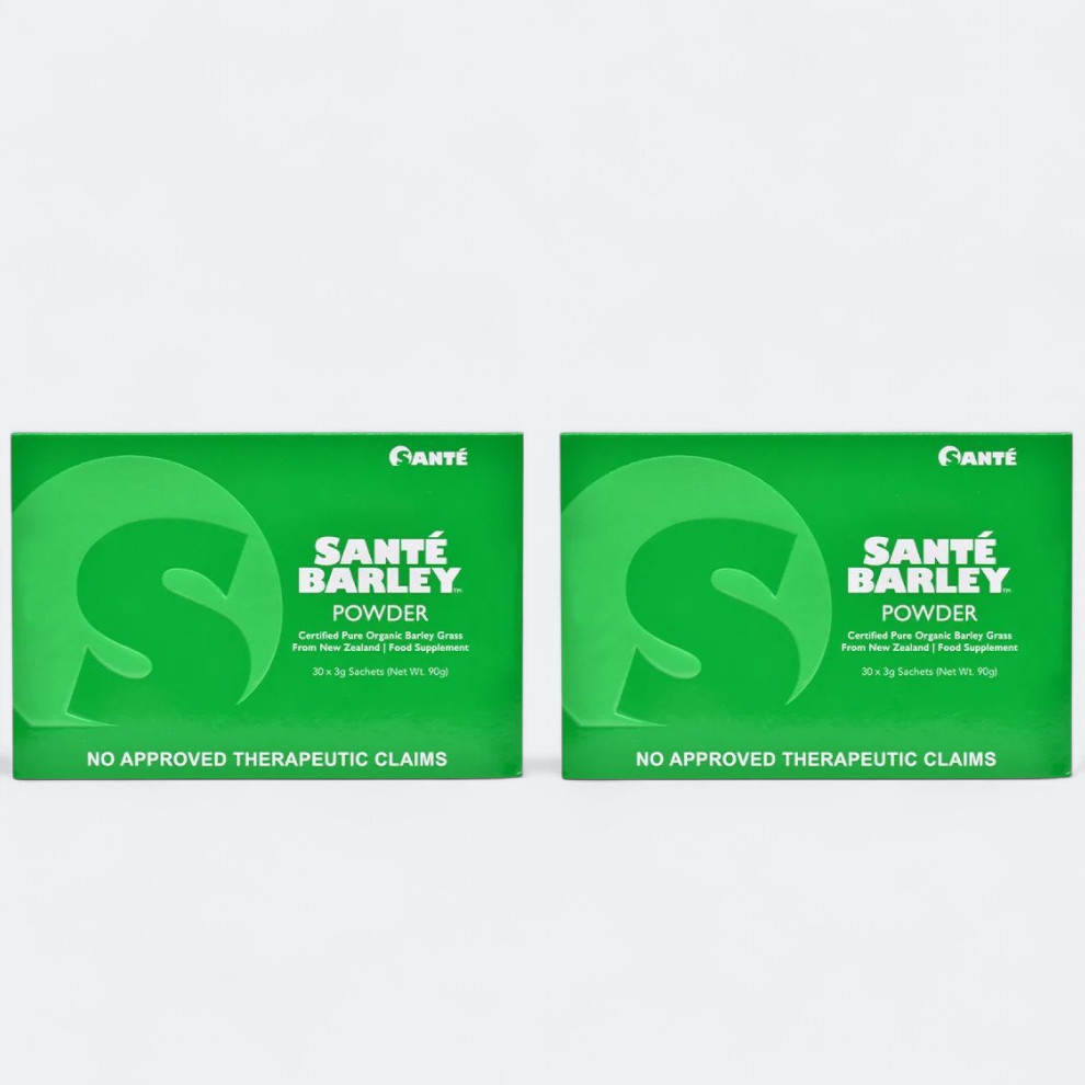 Sante Barley New Zealand Organic Barley Grass Powder 30bags, Exp 12/27(Set of 2)