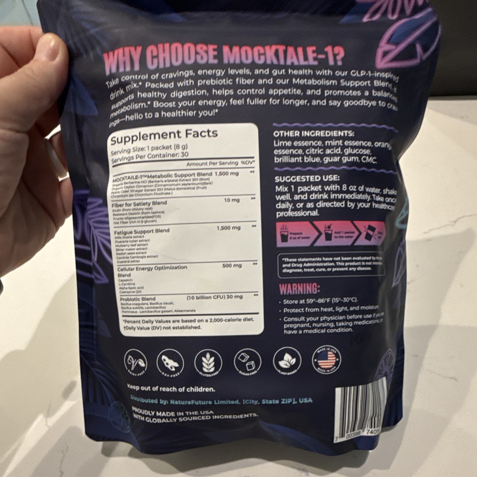 yesnap Mocktale-1 Metabolic Support + Berberine Powder Lemon-Mint 30 03/2026