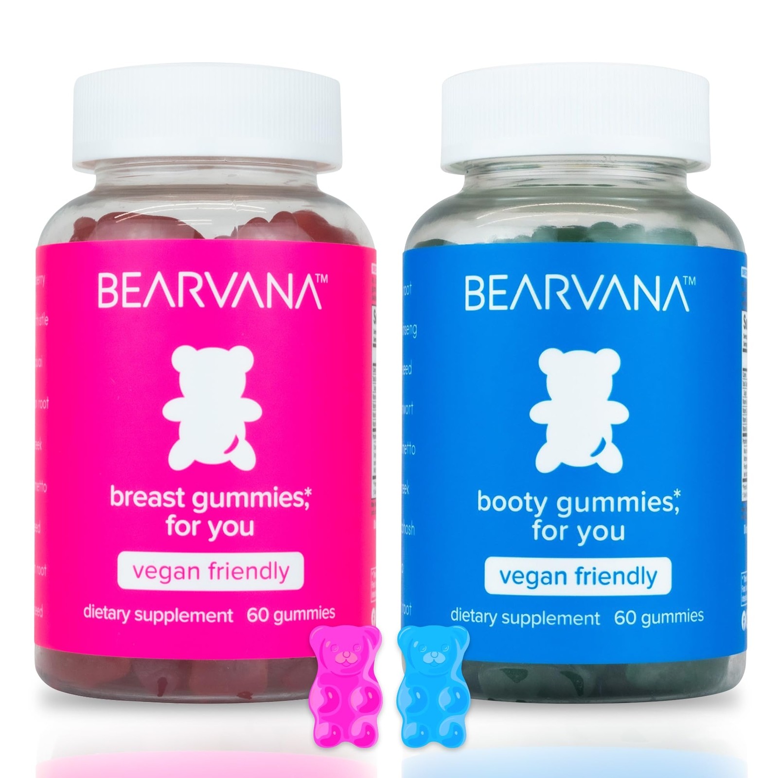 NEW BEARVANA Bum & Chest Support Gummies for Women | Workout Enhancement | Berry