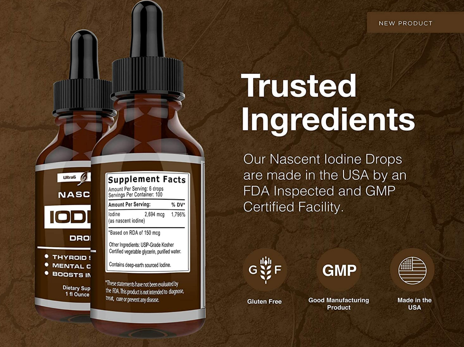 Nascent Iodine Supplement – Complete Thyroid Iodine Solution for Thyroid Supp…
