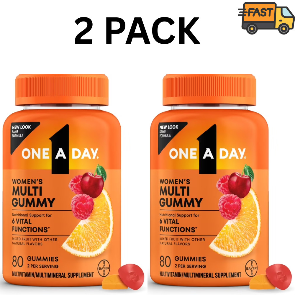 One A Day Women Multivitamin Gummies B Vitamins Biotin 80ct Pack of 2