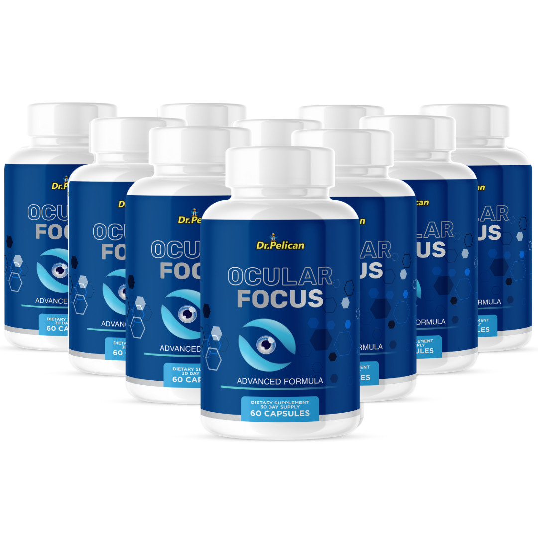 Ocular Focus-Eye Health Dietary Supplement-Vision Support with Lutein-10 Bottles