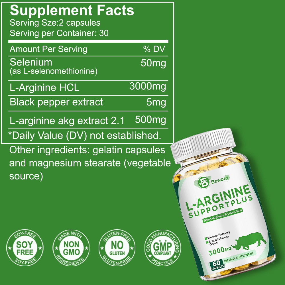 Nitric Oxide & Circulation Booster L-Arginine, L-Citrulline Extra Strengthh